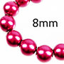 Lotto 20 perle in verto cerato 8mm ROSSO CILIEGIA