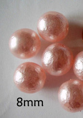 Lotto 10 perle acidate 8mm rosa
