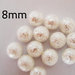 Lotto 10 perle acidate 8mm bianco