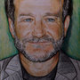 Robin Williams  ritratto pastelli su cartoncino disegnato a mano