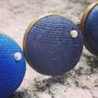 Anello in fimo  Blue Navy Texture Collection fatto a mano 