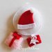 Addobbo per l'albero di Natale in feltro: cappello di Babbo Natale.