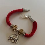 BlingGe Bracciali per Donna Argento 3 Elefante Bracciale per Faiglia