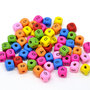 100 perle Cubo in Legno con Numeri Multicolore 10x9mm in prenotazione