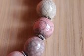 girocollo perle in ceramica raku rosa