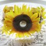 Braccialetto Bracciale Girasole fatto a mano bijoux fiori girasoli Sospeso Trasparente handmade