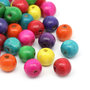 100 perle in legno 14x13 mm  colori mix  in prenotazione-