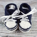 Scarpine da ginnastica in lana e misto-lana ad uncinetto per neonati