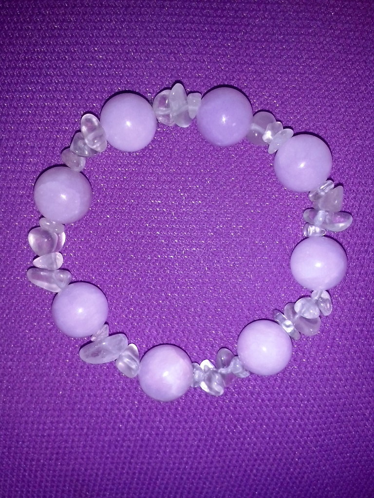HIMALYA QUARTZ Perle elastiche di quarzo rosa naturale Bracciale al