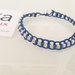 Bracciale tennis Chain blu con catena strass incolore