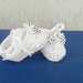 Scarpine neonato fatte a mano uncinetto ballerina cotone bianco