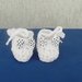 Scarpine neonato fatte a mano uncinetto ballerina cotone bianco