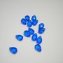 Perle di vetro a goccia piccola blu x10pz