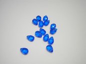 Perle di vetro a goccia piccola blu x10pz