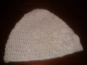 Cappello di lana color panna