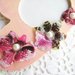 Cuore portafotografia da tavolo decorato a mano con Orchidee fatte in Sospeso Trasparente