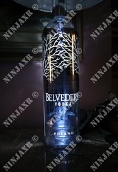 Lampada Bottiglia Magnum 1,75 lt Belvedere Silver Saber Limited Edition