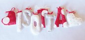 Ghirlanda di lettere di stoffa imbottite: Isotta la decorazione in cotone per la cambretta della vostra bambina!