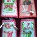 Tegole. Tegola muffin rosa in miniatura: bomboniera o idea regalo!