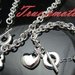 PARURE argento 925 collana + bracciale con cuore