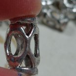 ForFox Ciondolo Vajra Dorje Tibetano Buddista In Argento Sterling 925 Vintage Con Ossidiana Per Uomo Donna - Foto 8