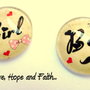 Cabochon "BOY&GIRL" (diametro 20 mm)