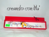 bracciale con ciondolo in fimo alice con chiave