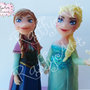 Cake topper Anna & Elsa - Inserzione privata per Maria Antonietta