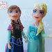 Cake topper Anna & Elsa - Inserzione privata per Maria Antonietta