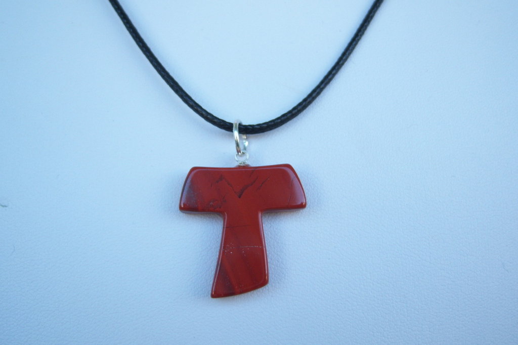 Set 20 Collane Tau - Croce San Francesco In Legno Ulivo, 4 Cm