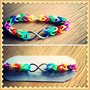 Bracciale loom bands con infinito