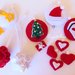 Decorazione natalizia 'palla di fiori di feltro' rossa o bianca: un addobbo elegante e romantico per il vostro Natale!