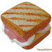 Calamita magnete frigo toast sandwich in fimo