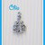 6 charms alberello natale 23x14mm 