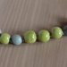 collana perle in ceramica raku verde acido/turchese