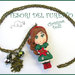 Collana Bambolina "Christmas Doll Natale Mod. Veronica Verde stella natale" fimo cernit bijoux natalizi idea regalo bambina