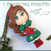 Collana Bambolina "Christmas Doll Natale Mod. Veronica Verde stella natale" fimo cernit bijoux natalizi idea regalo bambina