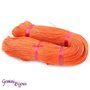 Lotto 1 metro cordino cotone cerato orange red 1mm