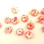 LOTTO CIAMBELLA DONUTS - fimo -  13 pezzi colore rosa, fucsia, bianco  - ideale per orecchini bracciali collane portachiavi