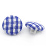 Set 8 bottoni - plaid blu