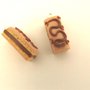 CIONDOLO FIMO - IL TRANCINO merendina pan di spagna farcita al cioccolato  GNAMMM - ideali per orecchini braccialetti collane