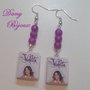 ORECCHINI IN FIMO MINI LIBRO VIOLETTA