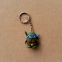 Portachiavi con pinguino Ninja-Turtle fimo