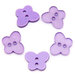 Set 10 bottoni - Farfalla viola