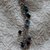Bracciale catena con perle in pietra dura turchese e onice nero, bicono Swarovski e mezzi cristalli