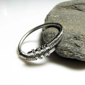 Anello in acciaio inossidabile unisex, anello unisex, gioiello uomo, gioiello donna - Stainless Steel ring II