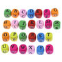  50 perle a cubo colorate alfabeto 8 mm subito disponibili