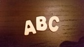 set da 26 lettere letterine in legno ( A-Z) per hobby fai da te