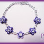 Bracciale Flowers - colore viola