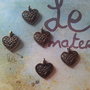 Charm cuore traforato in bronzo